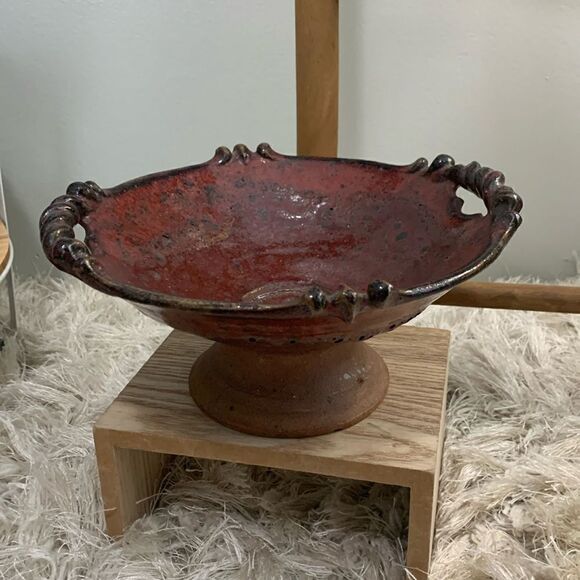 Handmade Artist Signed Stein Studio Art
Pottery Small Pedestal Bowl - Picture 1 of 17